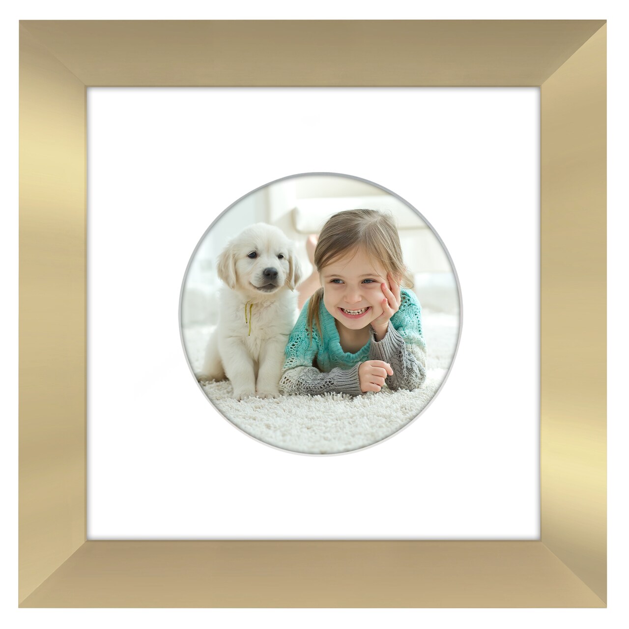 Americanflat Picture Frame with Round-Shaped Mat - Ideal for Any Room, Living Rooms, Dorm Room